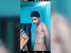 Indian mom and son boy