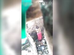 Caught my neighbour bhabhi bathing